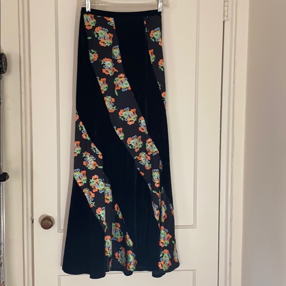 Free People Dresses & Skirts - NWT free people suede floral maxi skirt